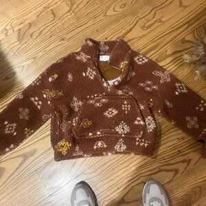 Pink Rose Brown Textured Jacket